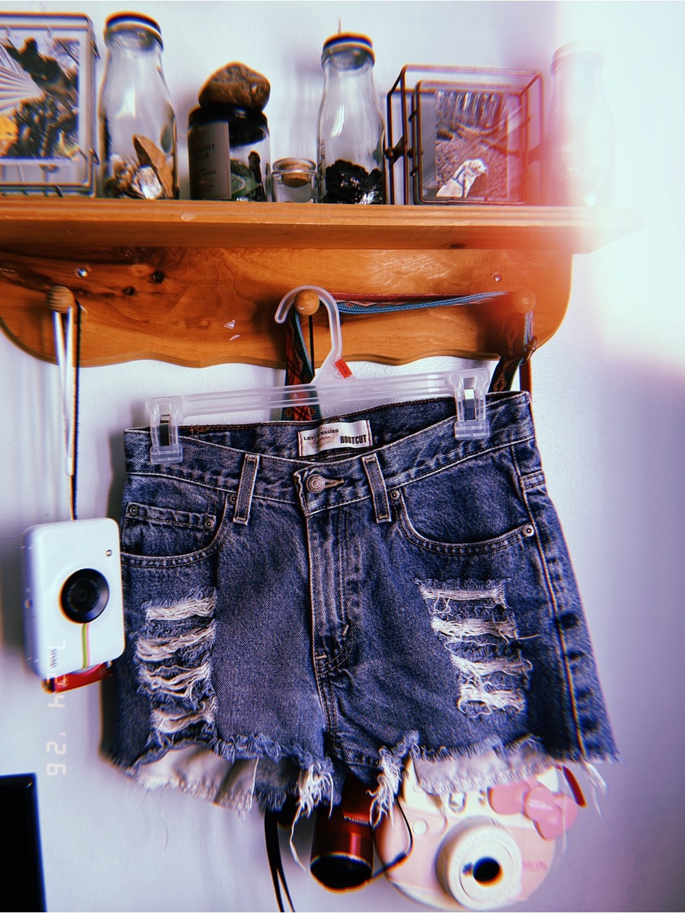 Levi’s straus 
Distressed Blue Denim Women’s Shorts